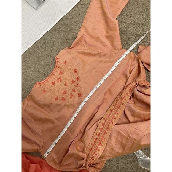 Nwot Kashkha Versatile style two-piece jalabiya Indian wedding outfit orange - Picture 8 of 10